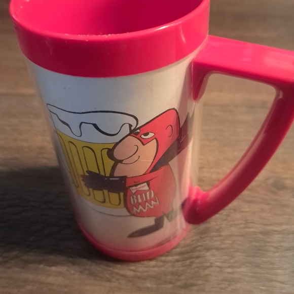 Vintage Budweiser Thermo-Serv BUD MAN Insulated Beer Mug Stein 70s 80s USA Retro - Picture 4 of 5